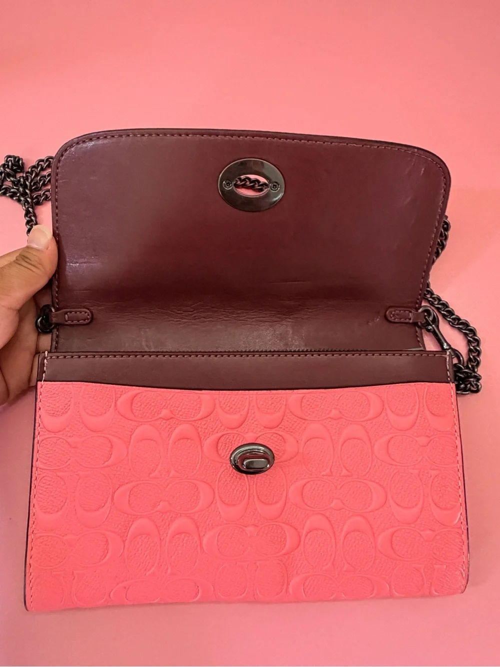 Coach Salmon/Pink Crossbody Bag